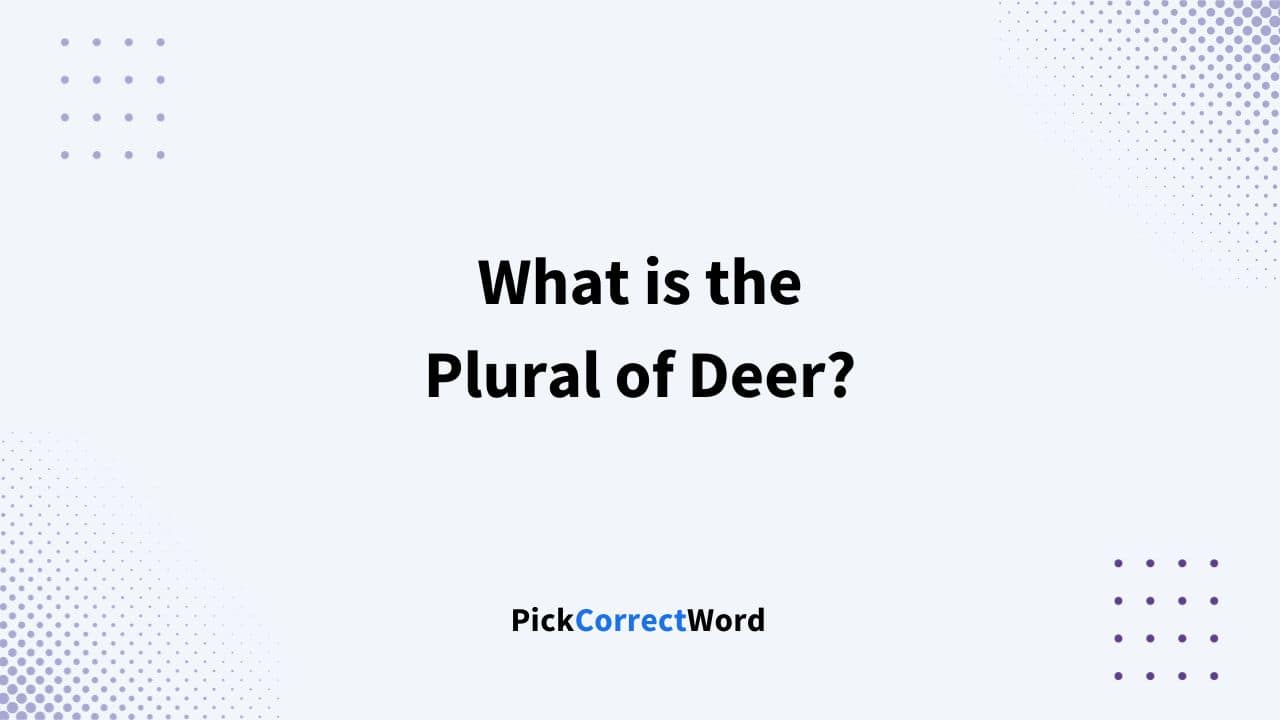 plural of deer