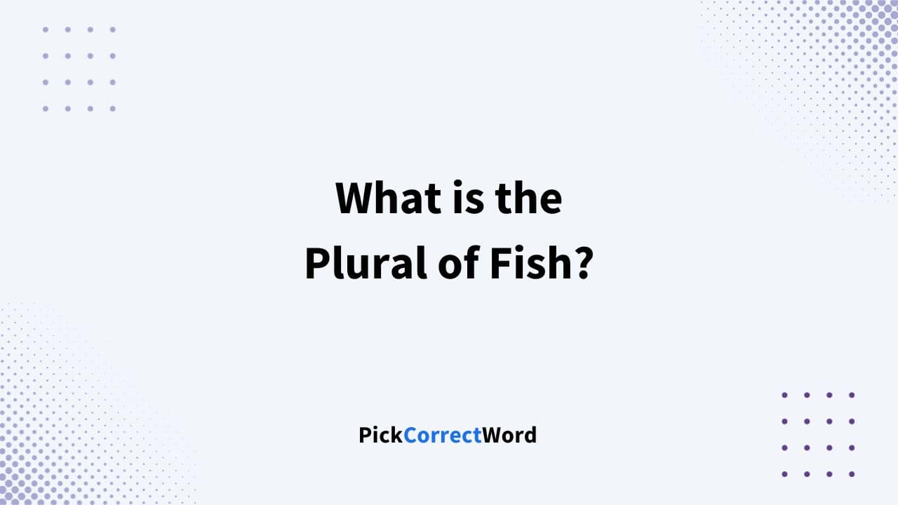 plural of fish