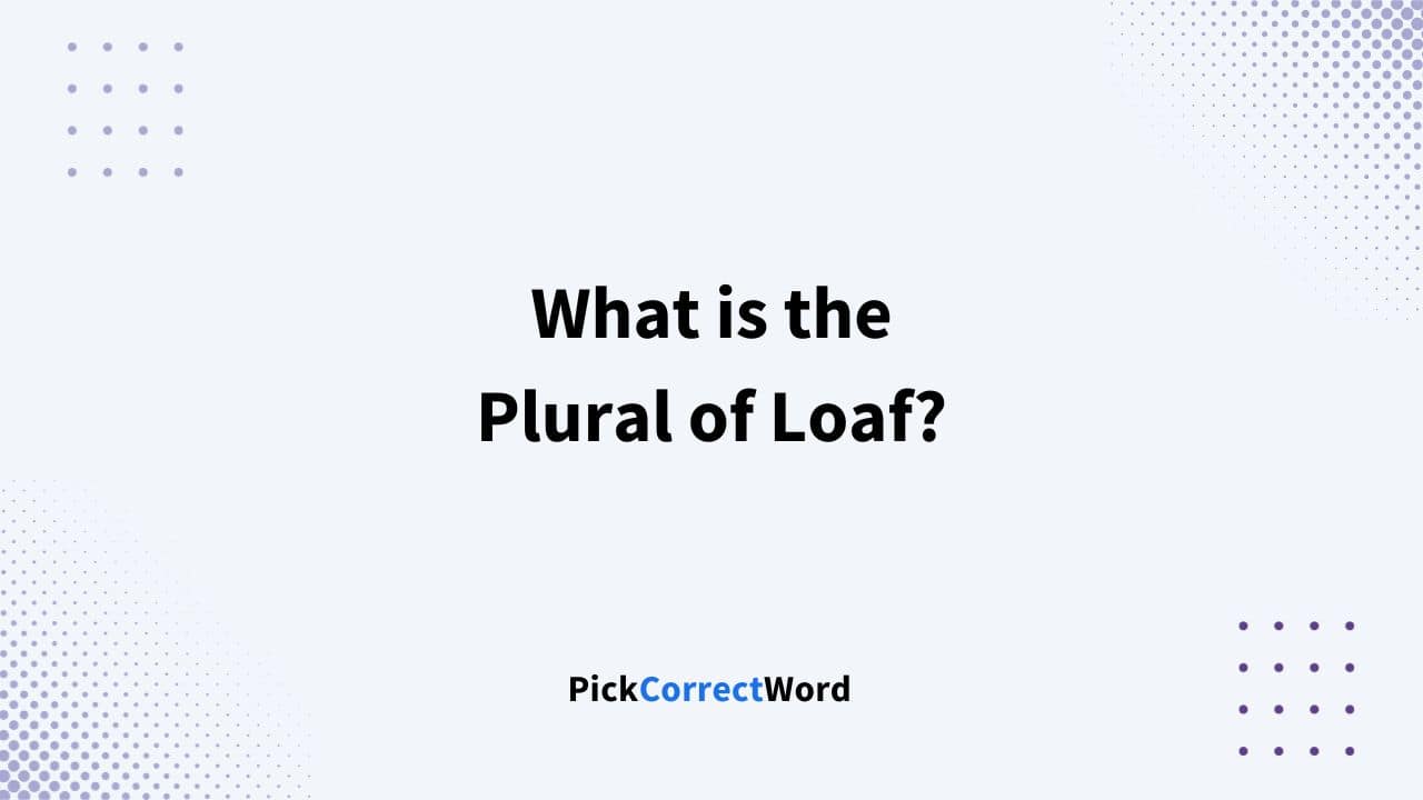 plural of loaf