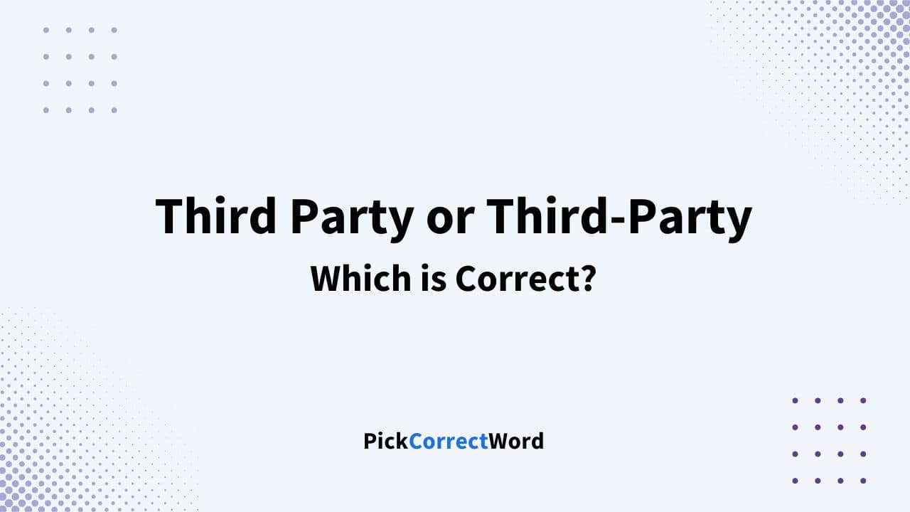third party or third-party